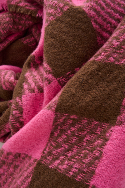 Kella sjaal roze/bruin