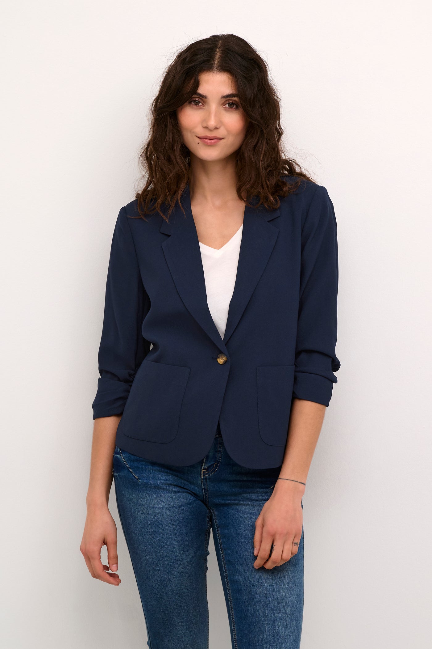 Cocamia blazer donkerblauw