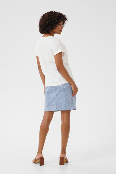 Rigga T-shirt wit/blauw
