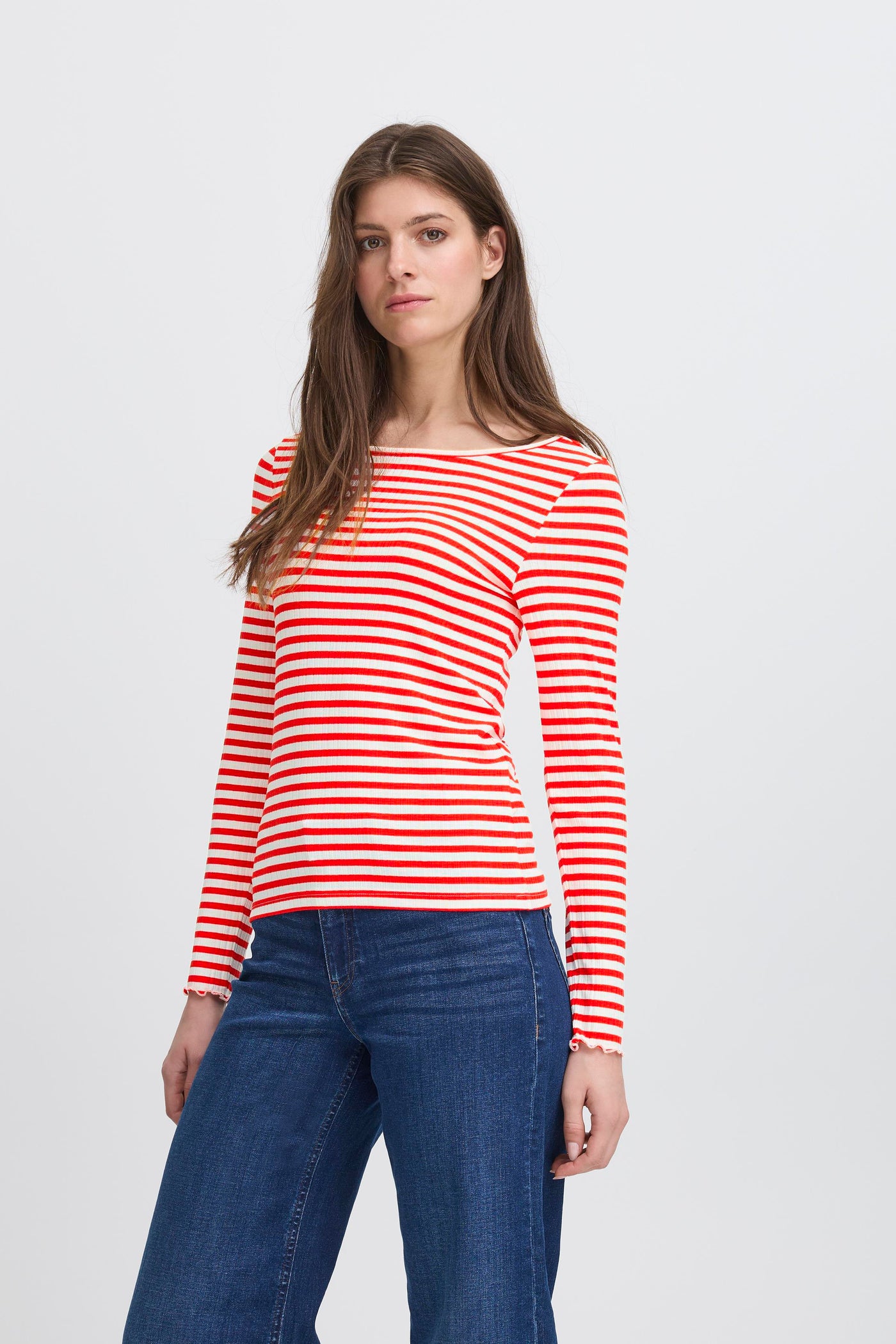 Cella T-shirt rood-wit