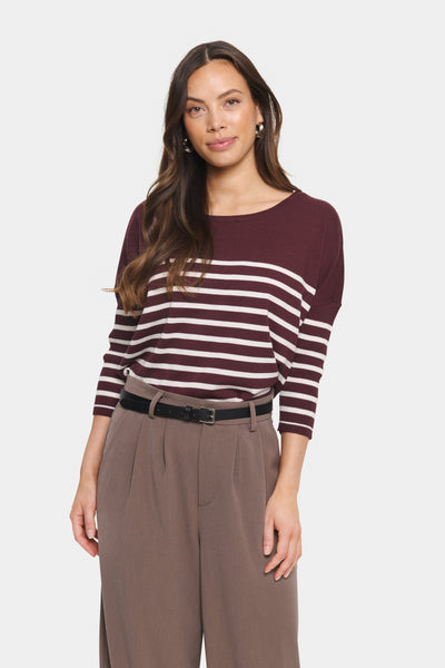 Mila trui bordeaux streep