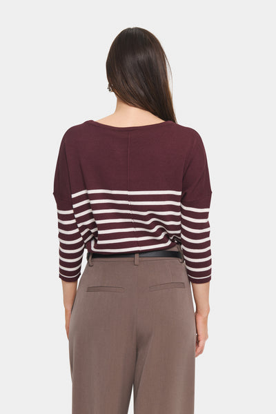 Mila trui bordeaux streep