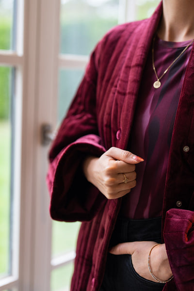 Paloma mesh top roze/bordeaux