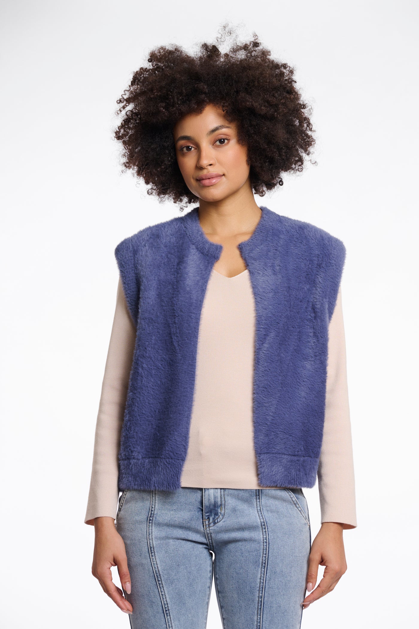 Elona waistcoat blauw