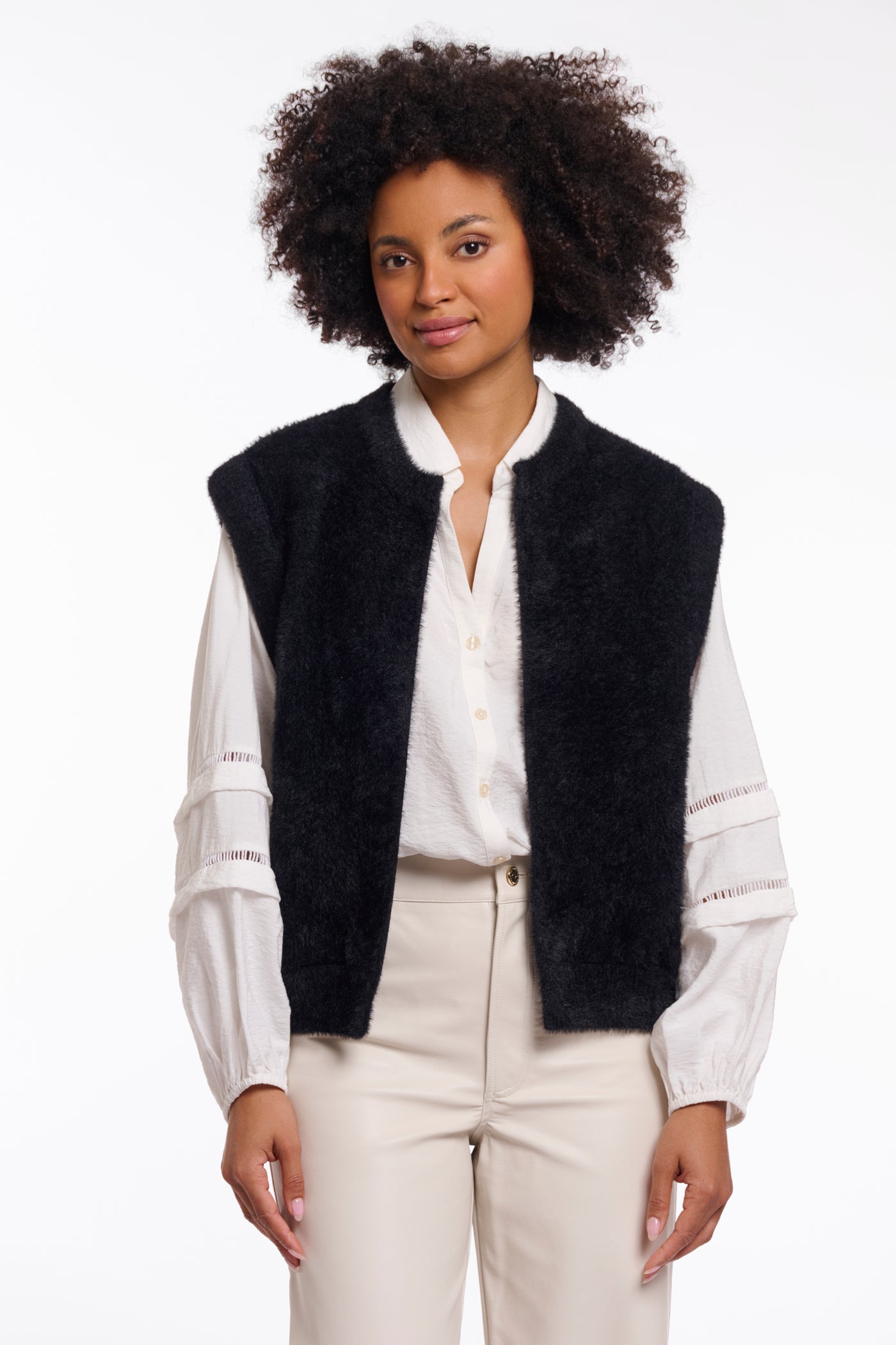 Elona waistcoat zwart