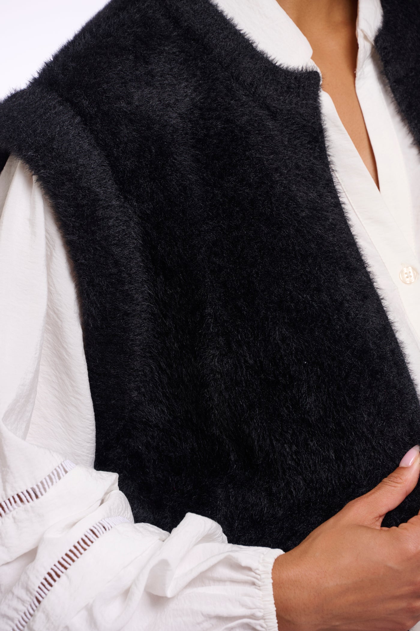 Elona waistcoat zwart