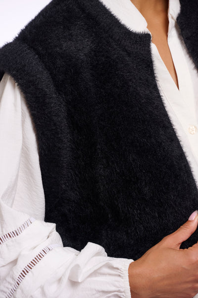Elona waistcoat zwart