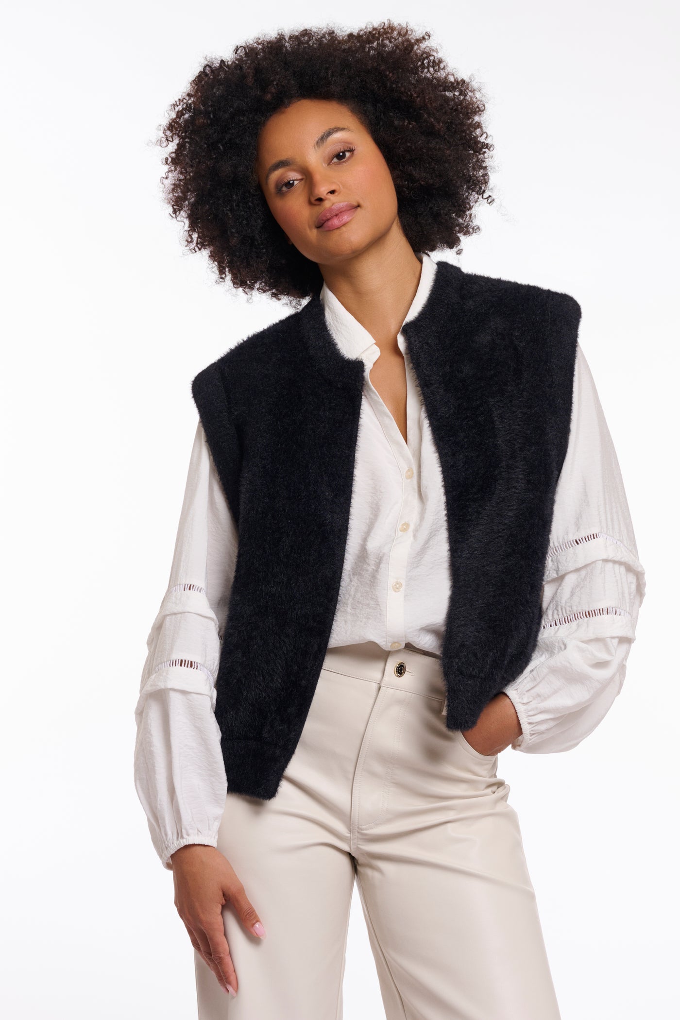 Elona waistcoat zwart