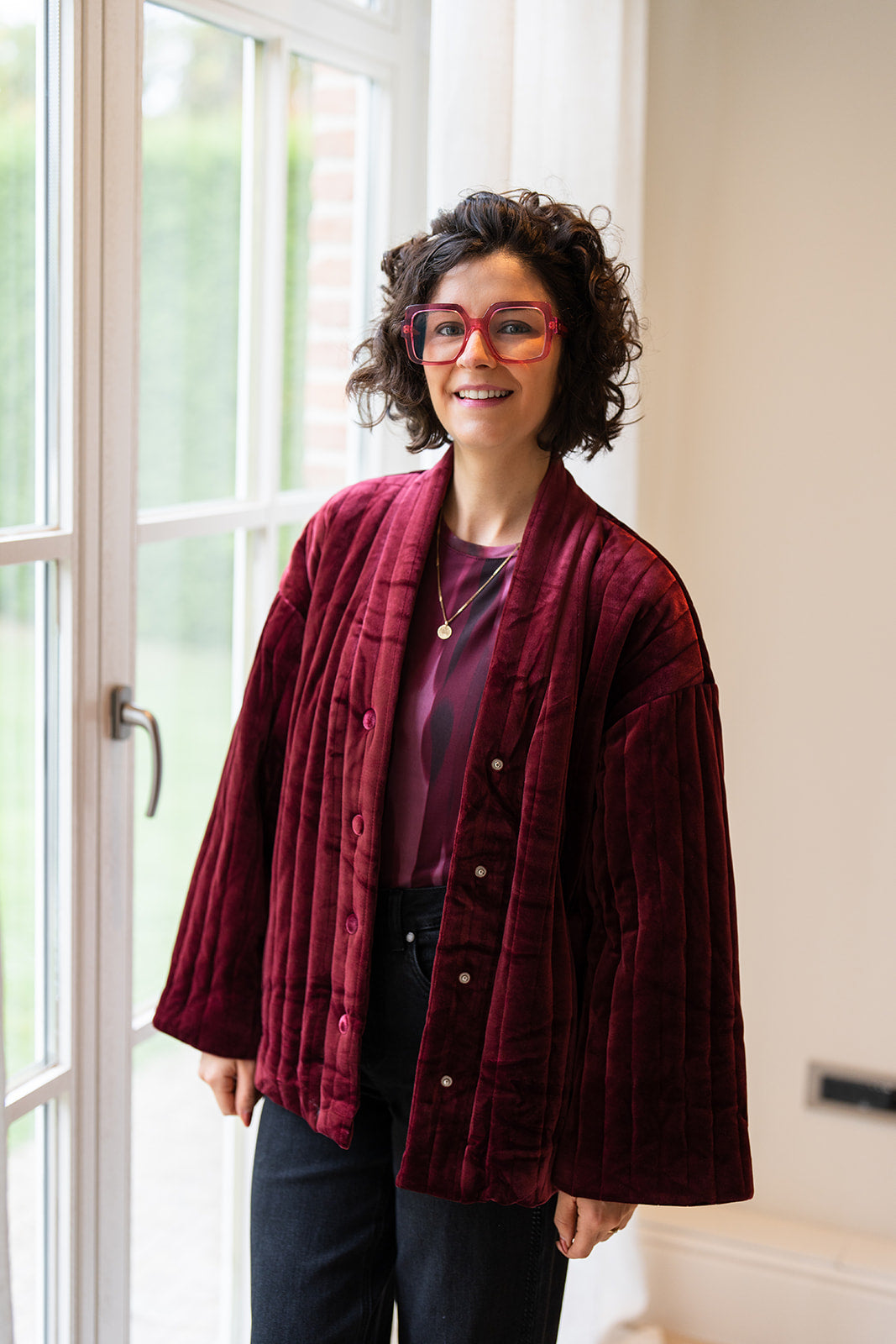 Paloma mesh top roze/bordeaux