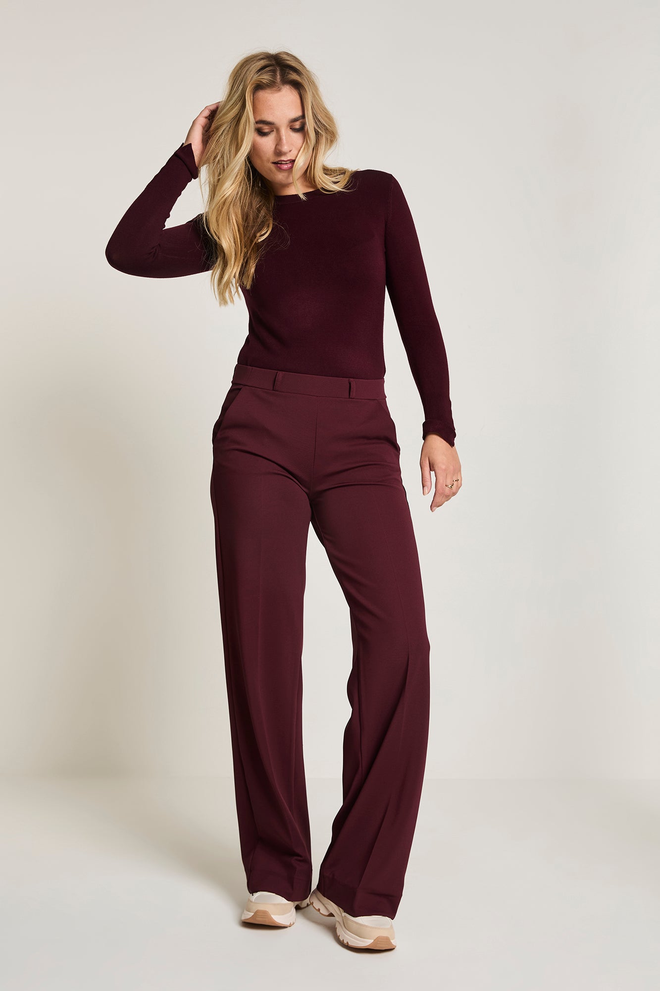 Mira broek burgundy